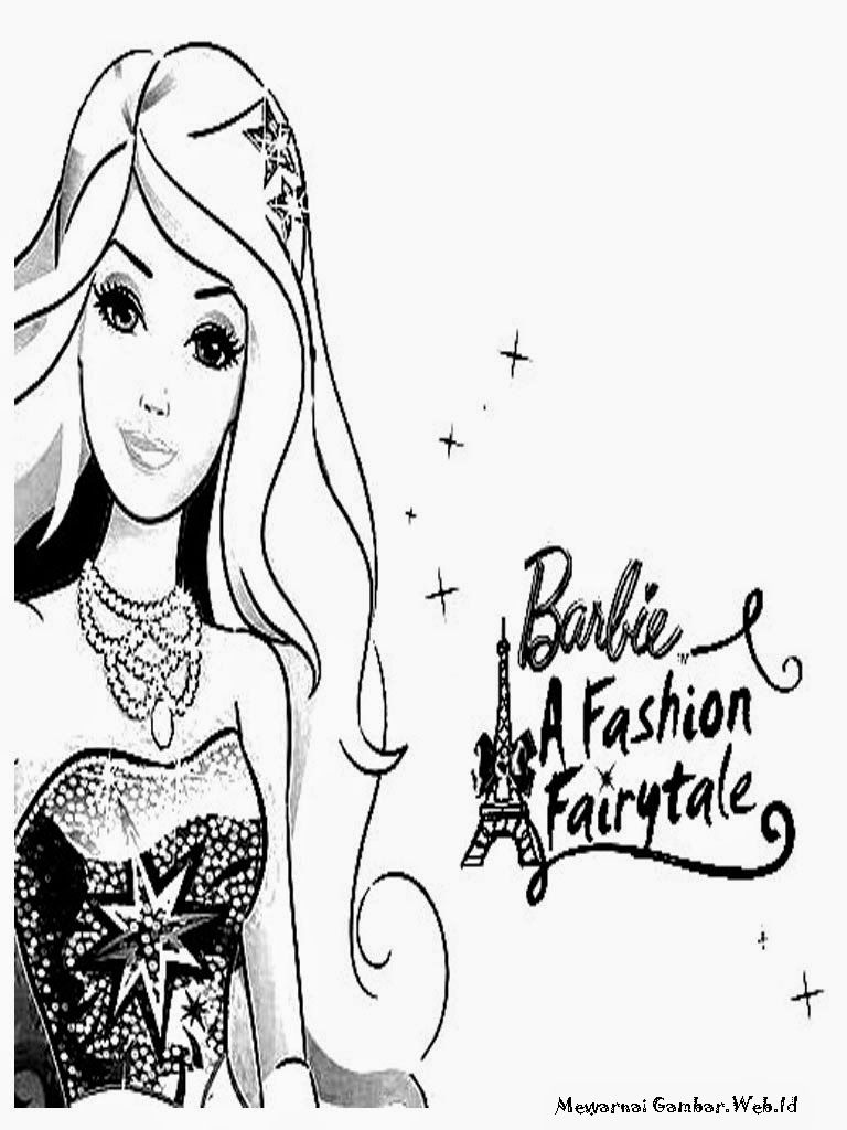 Detail Gambar Mewarnai Kartun Barbie Nomer 7