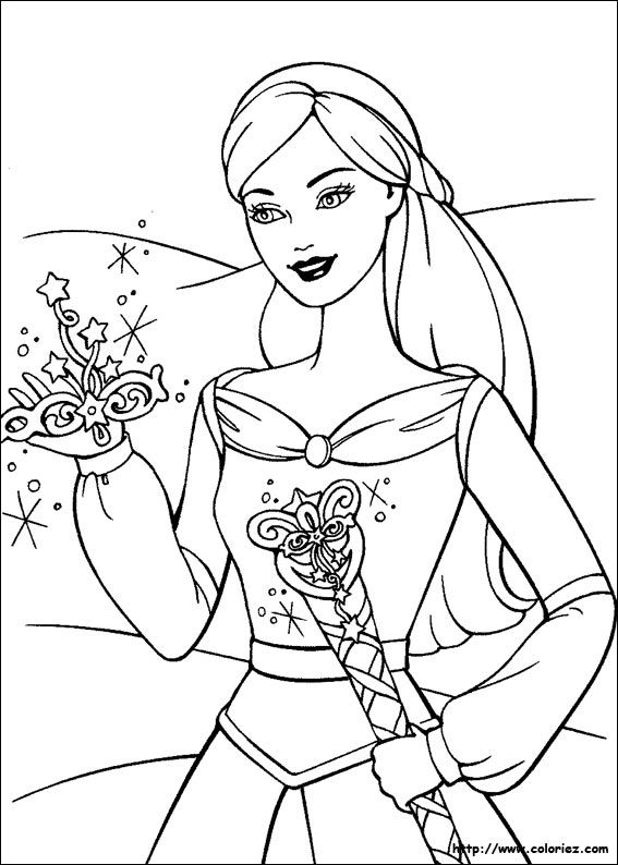 Detail Gambar Mewarnai Kartun Barbie Nomer 9