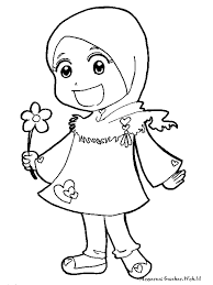 Detail Gambar Mewarnai Kartun Muslimah Nomer 5