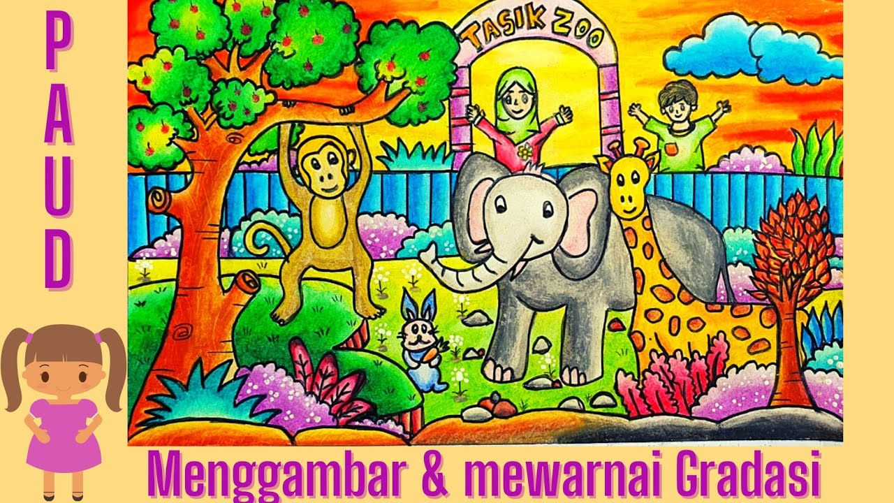 Detail Gambar Mewarnai Kebun Binatang Nomer 25