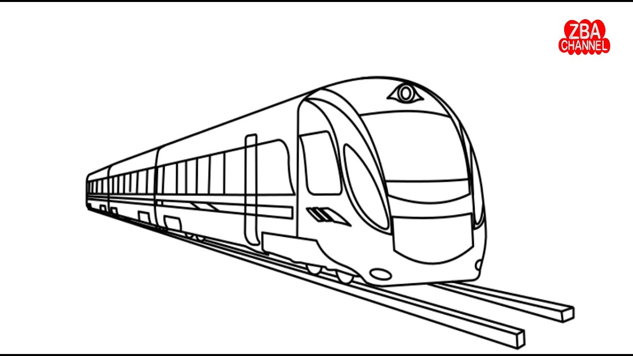 Detail Gambar Mewarnai Kereta Nomer 7