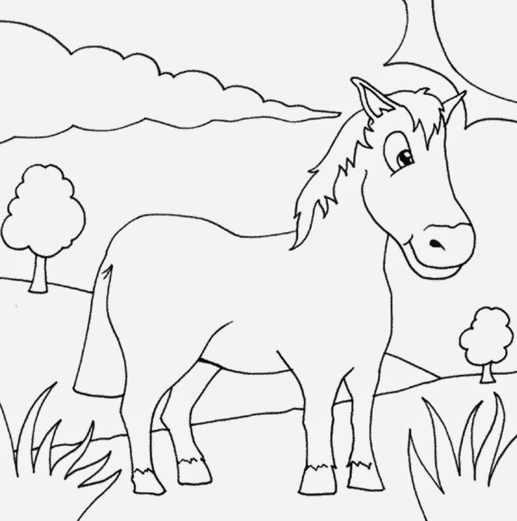 Detail Gambar Mewarnai Kuda Kartun Nomer 17