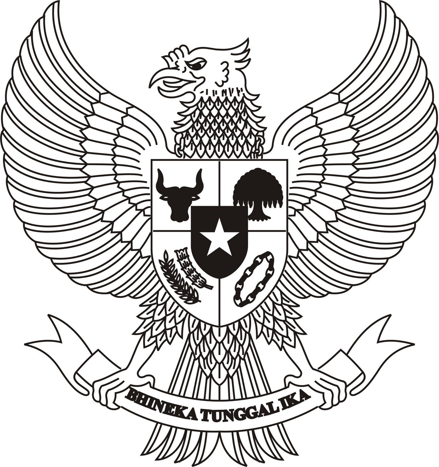 Detail Gambar Mewarnai Lambang Pancasila Nomer 7