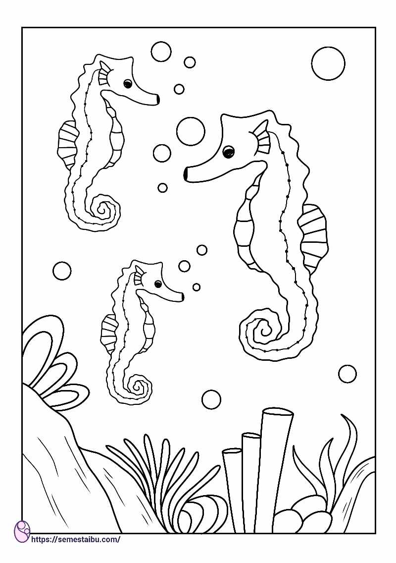 Detail Gambar Mewarnai Laut Nomer 34
