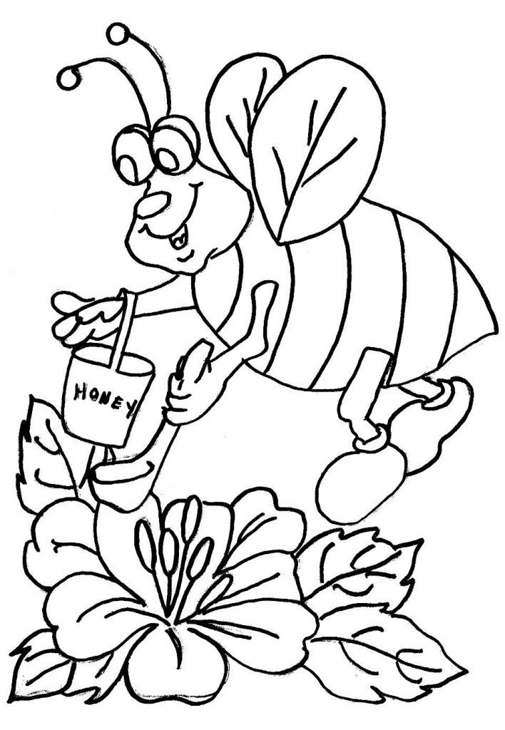 Detail Gambar Mewarnai Lebah Nomer 13