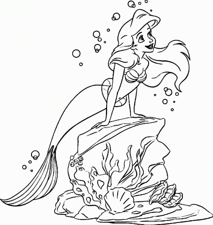 Detail Gambar Mewarnai Little Mermaid Nomer 4