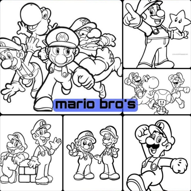 Detail Gambar Mewarnai Mario Bros Nomer 13