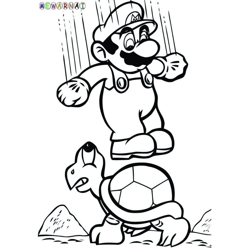 Detail Gambar Mewarnai Mario Bros Nomer 15