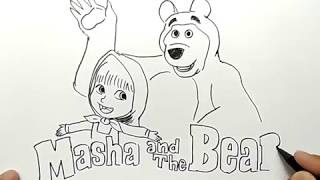 Detail Gambar Mewarnai Marsha Eand The Bear Nomer 10