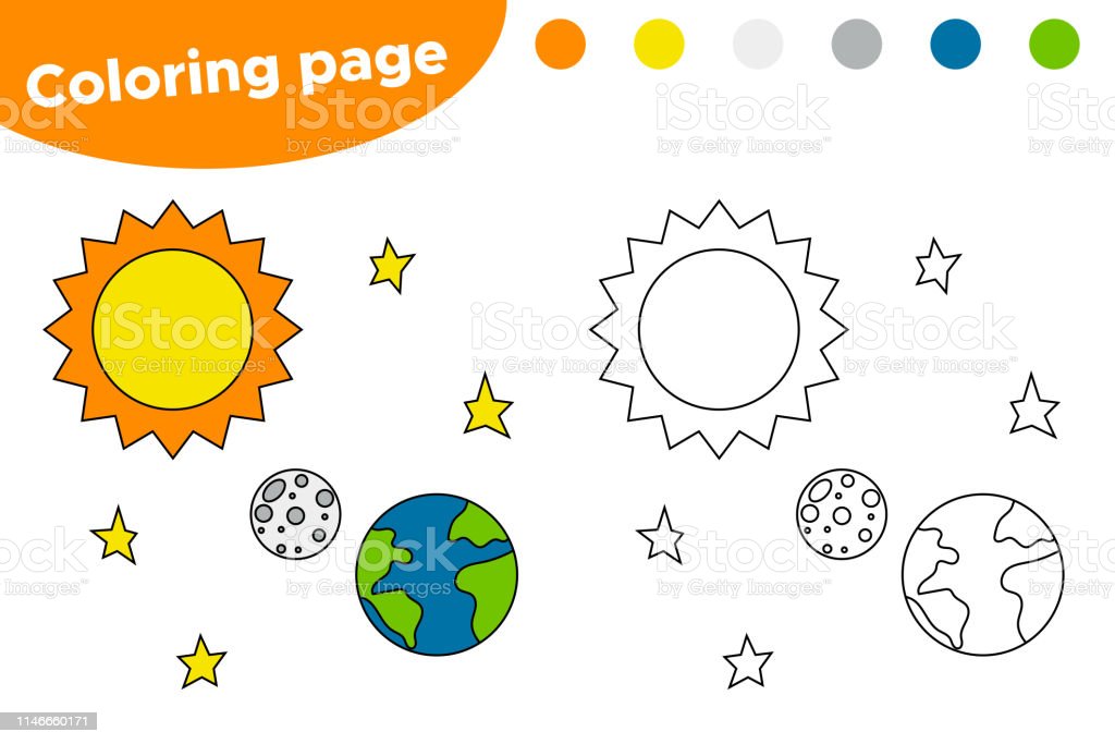 Detail Gambar Mewarnai Matahari Bulan Dan Bintang Nomer 38