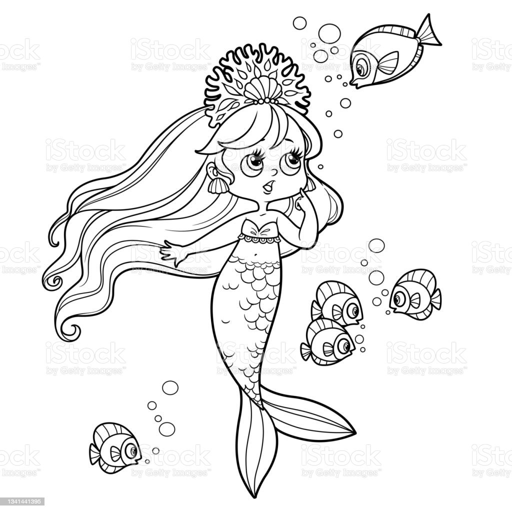 Detail Gambar Mewarnai Mermaid Nomer 32