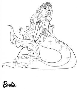 Detail Gambar Mewarnai Mermaid Nomer 4