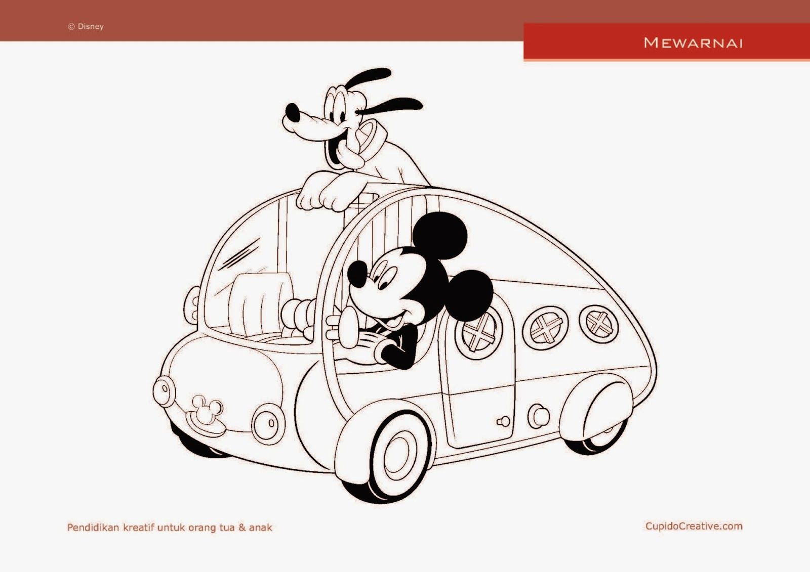 Detail Gambar Mewarnai Mickey Mouse Nomer 18