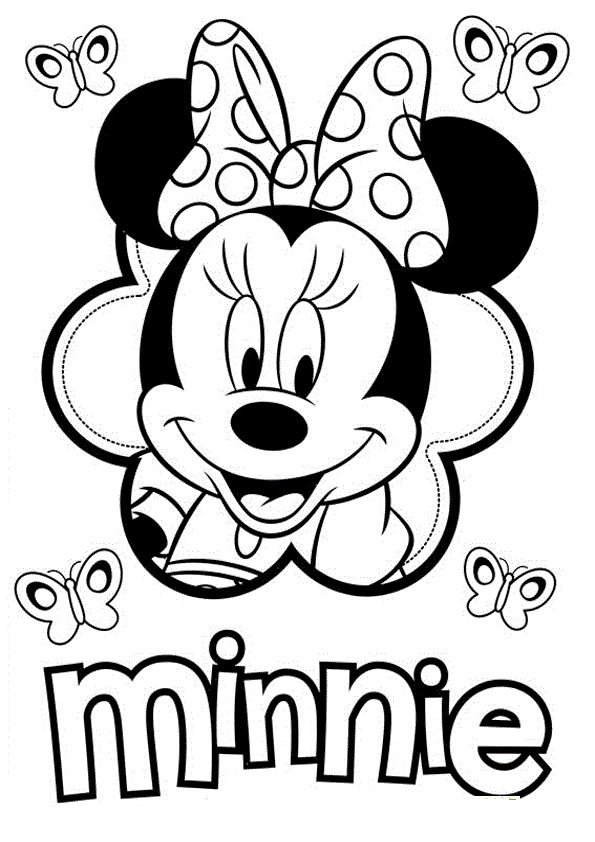 Detail Gambar Mewarnai Minnie Mouse Nomer 10