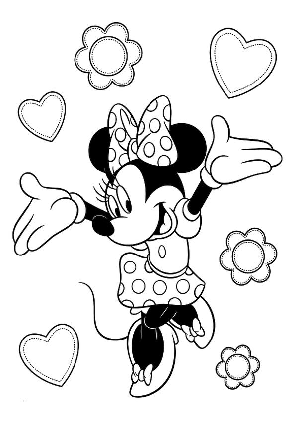 Detail Gambar Mewarnai Minnie Mouse Nomer 23