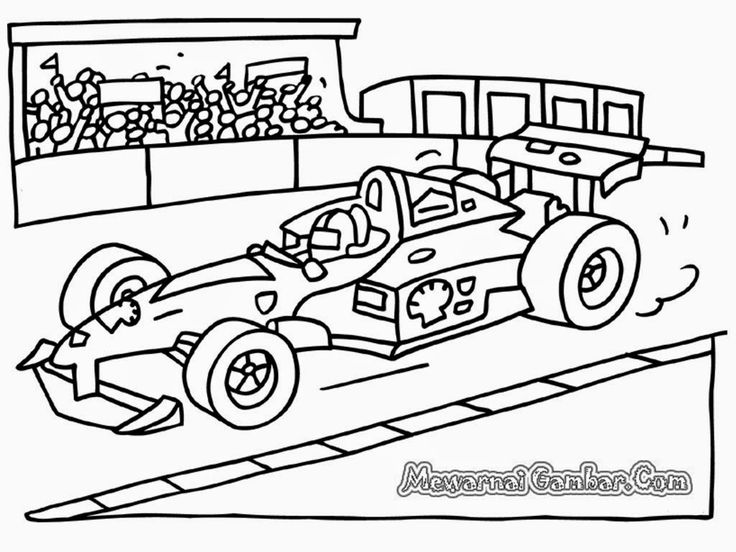 Detail Gambar Mewarnai Mobil Balap Nomer 15
