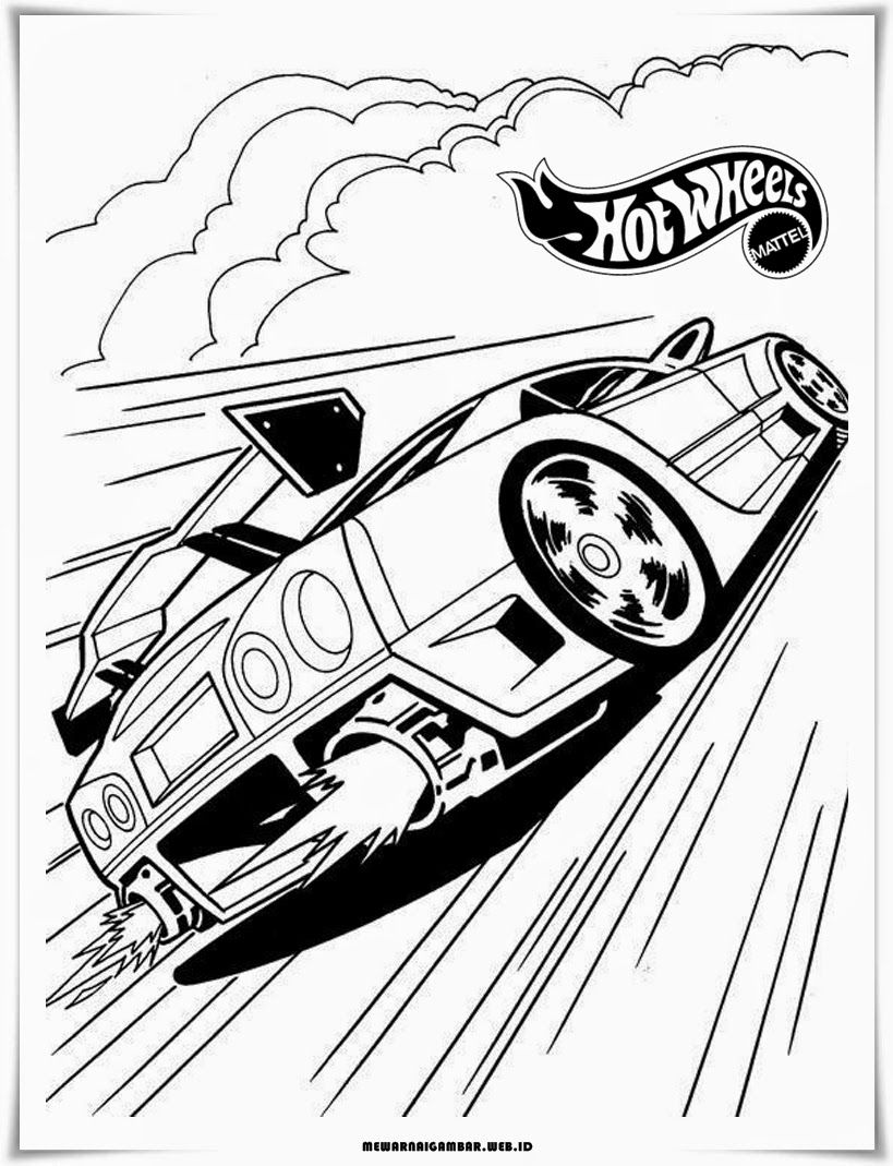 Detail Gambar Mewarnai Mobil Balap Nomer 18