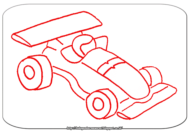Detail Gambar Mewarnai Mobil Balap Nomer 19