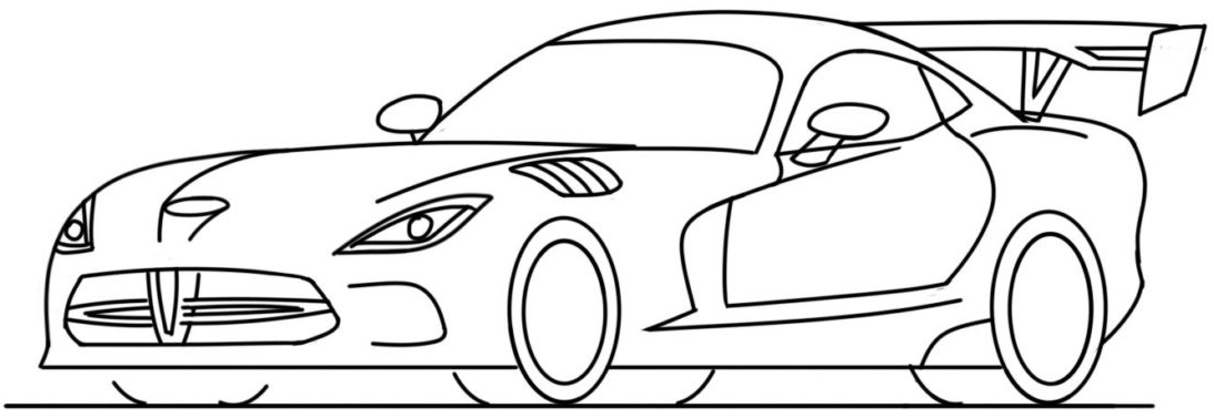 Detail Gambar Mewarnai Mobil Balap Nomer 45