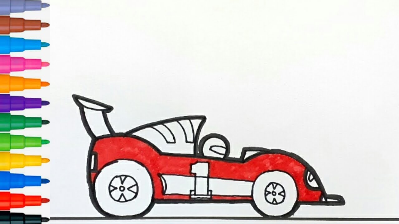 Detail Gambar Mewarnai Mobil Balap Nomer 58