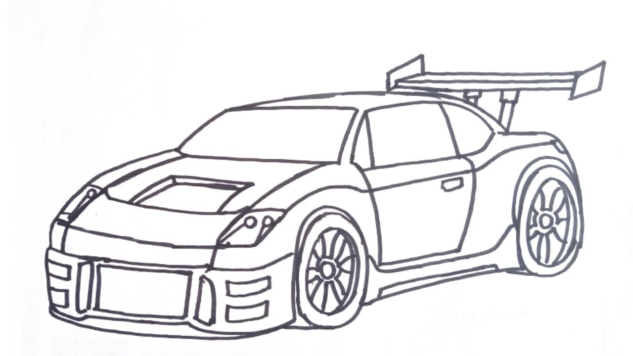 Detail Gambar Mewarnai Mobil Balap Nomer 10