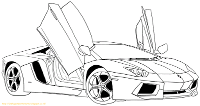 Gambar Mewarnai Mobil Lamborghini - KibrisPDR