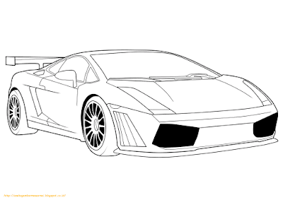 Detail Gambar Mewarnai Mobil Lamborghini Nomer 2