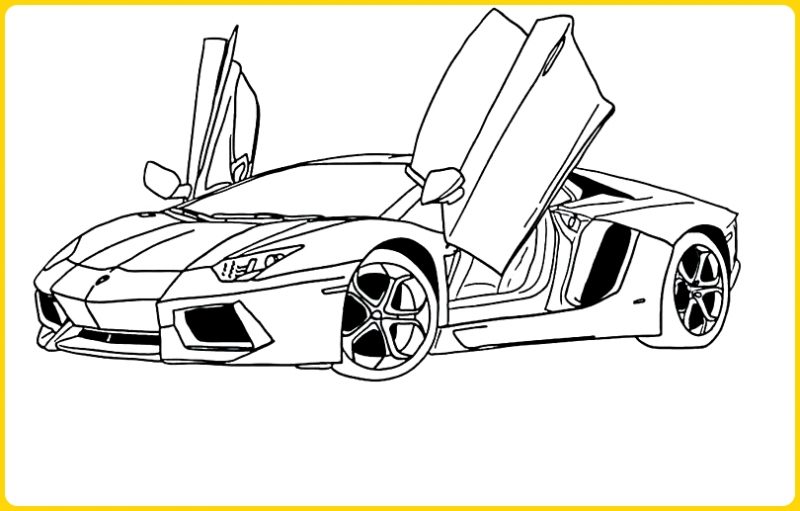 Detail Gambar Mewarnai Mobil Lamborghini Nomer 16