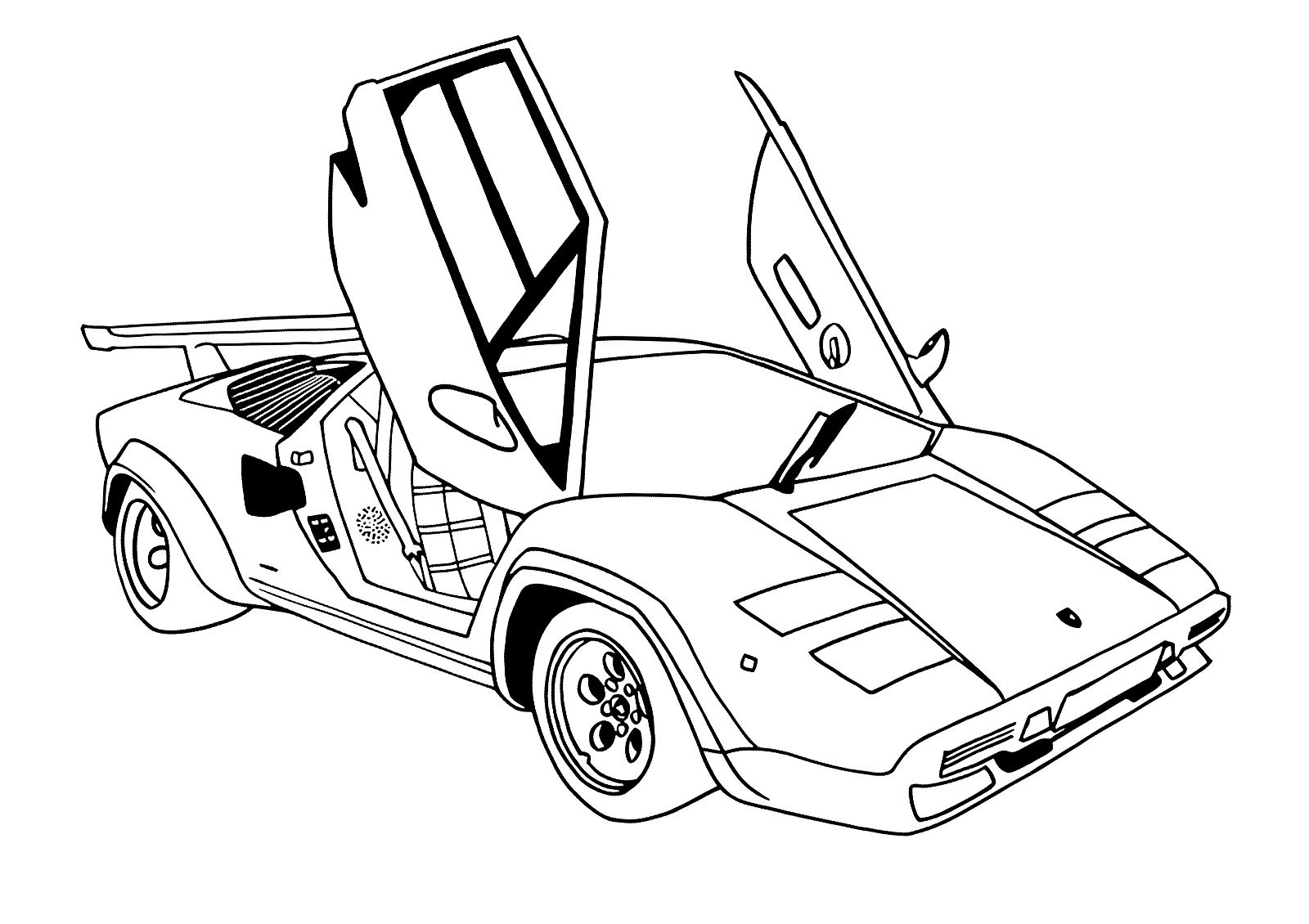 Detail Gambar Mewarnai Mobil Lamborghini Nomer 23