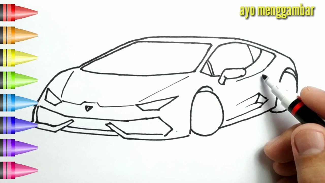Detail Gambar Mewarnai Mobil Lamborghini Nomer 34