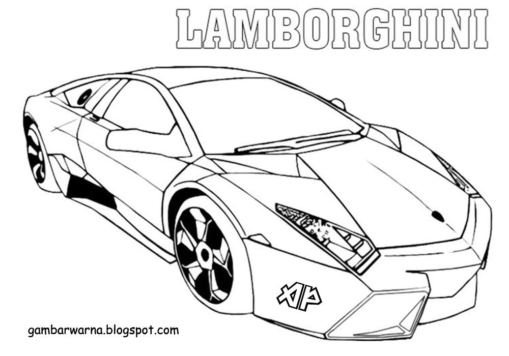 Detail Gambar Mewarnai Mobil Lamborghini Nomer 43