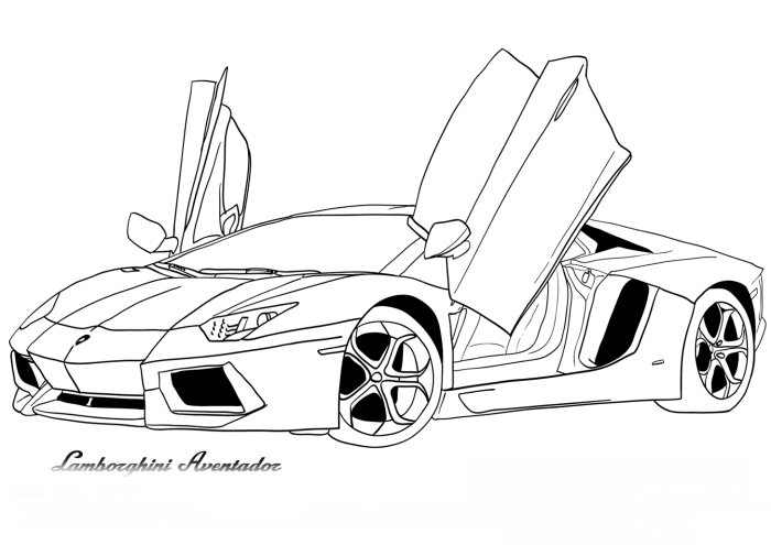 Detail Gambar Mewarnai Mobil Lamborghini Nomer 9