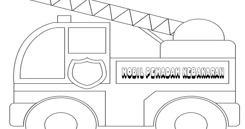 Detail Gambar Mewarnai Mobil Pemadam Kebakaran Nomer 37