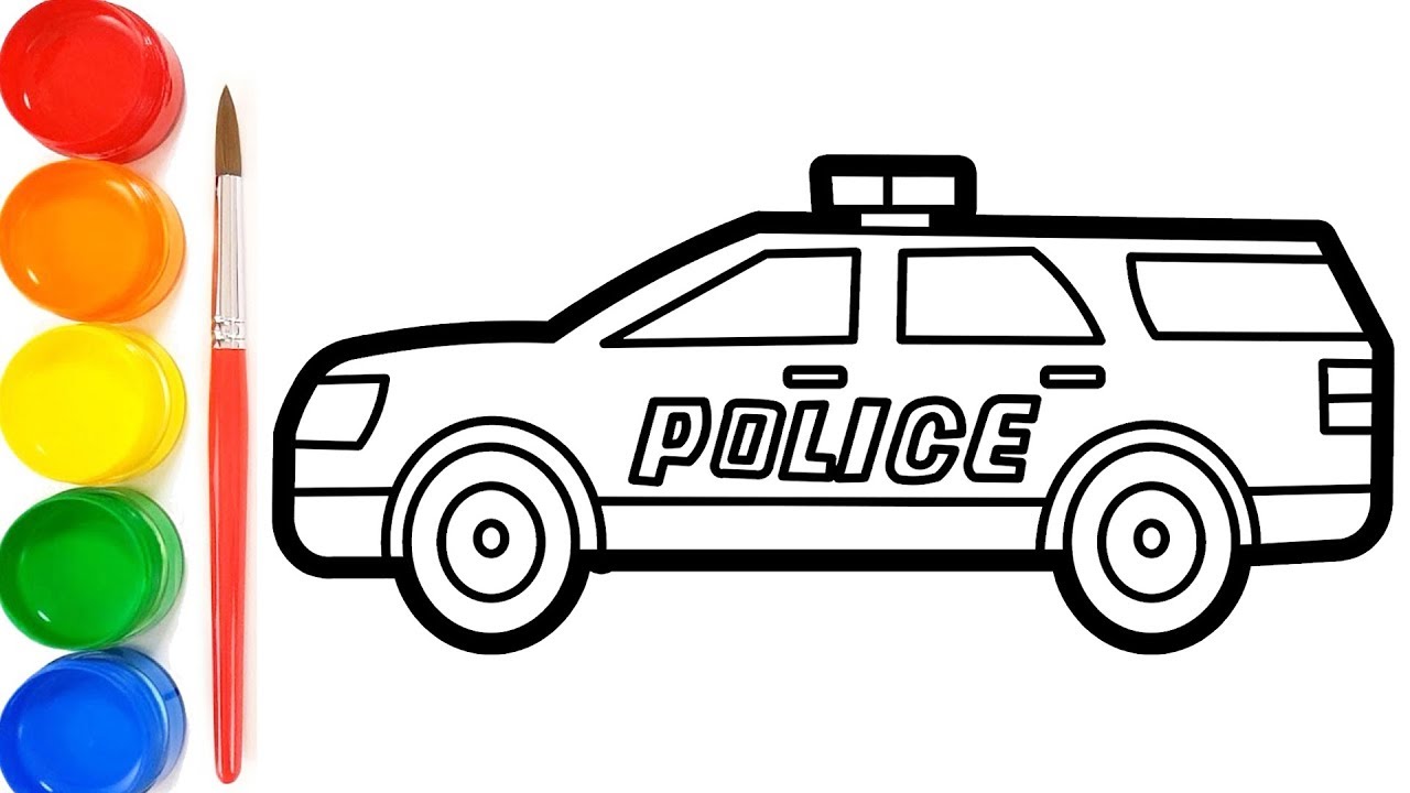 Gambar Mewarnai Mobil Polisi - 54+ Koleksi Gambar