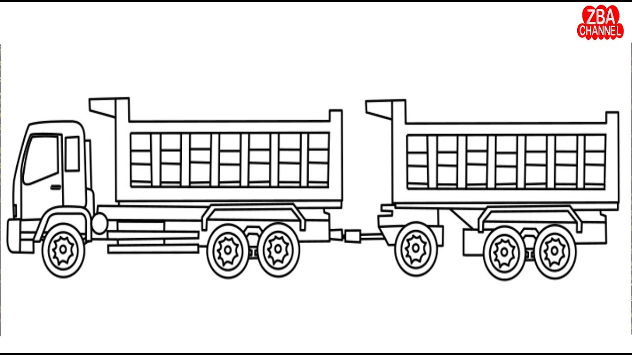 Detail Gambar Mewarnai Mobil Truk Nomer 8