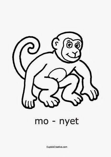 Detail Gambar Mewarnai Monyet Nomer 14
