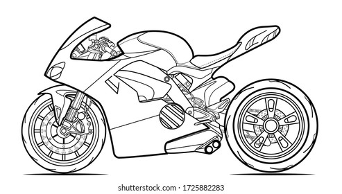 Detail Gambar Mewarnai Motor Balap Nomer 15