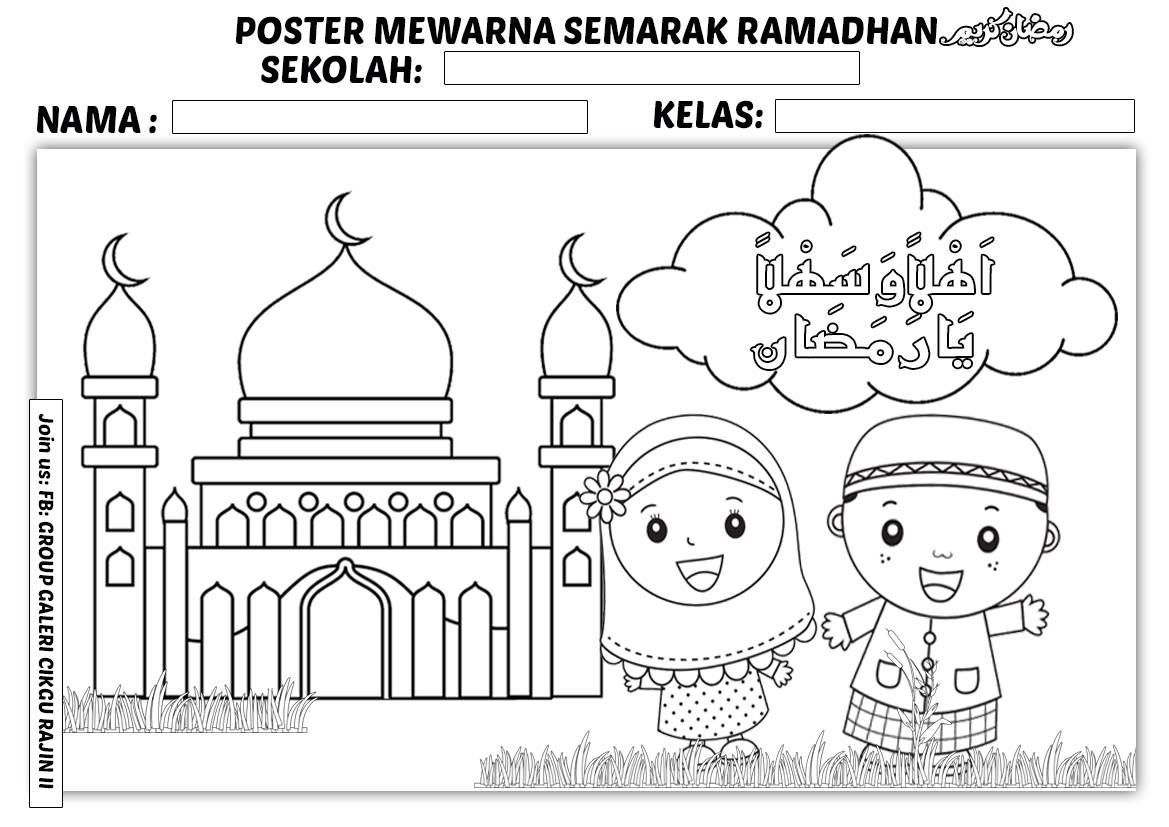 Detail Gambar Mewarnai Muslim Nomer 4