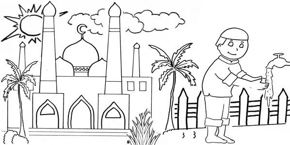 Detail Gambar Mewarnai Muslim Nomer 9