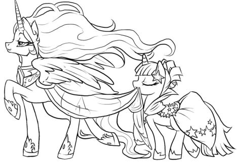 Detail Gambar Mewarnai My Little Pony Princess Celestia Nomer 11