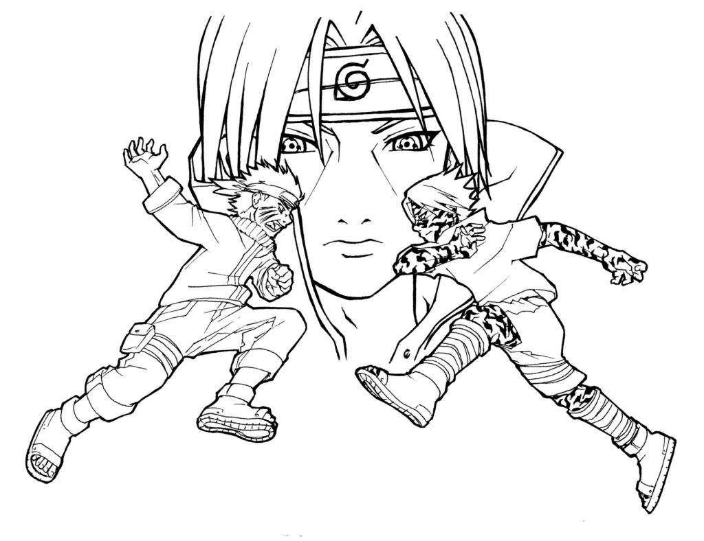 Detail Gambar Mewarnai Naruto Dan Sasuke Nomer 17