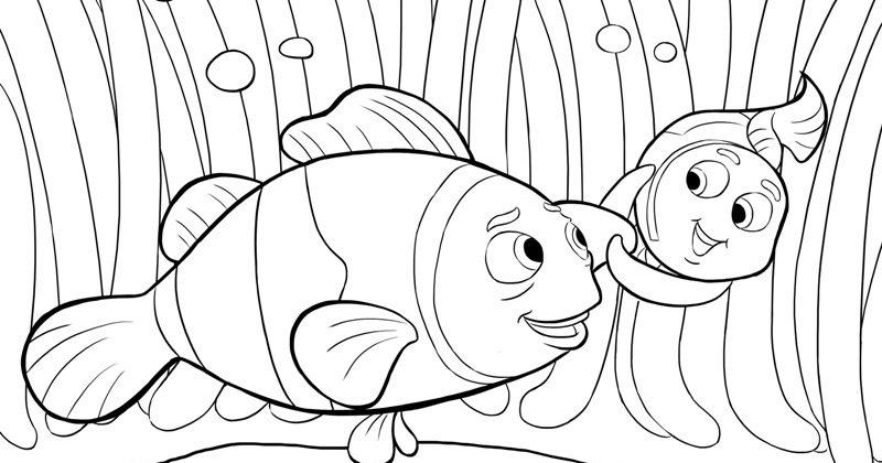 Detail Gambar Mewarnai Nemo Nomer 18