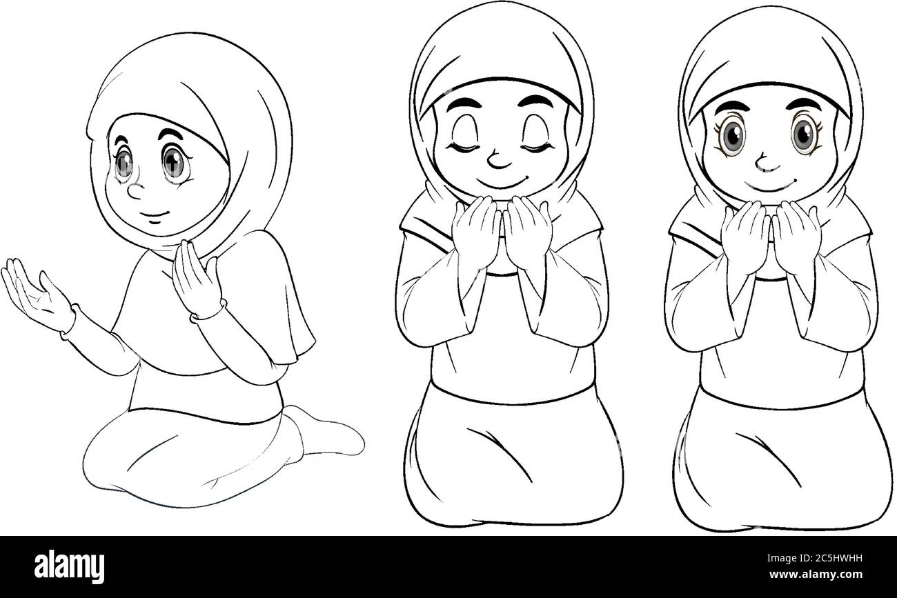 Detail Gambar Mewarnai Orang Muslim Nomer 21