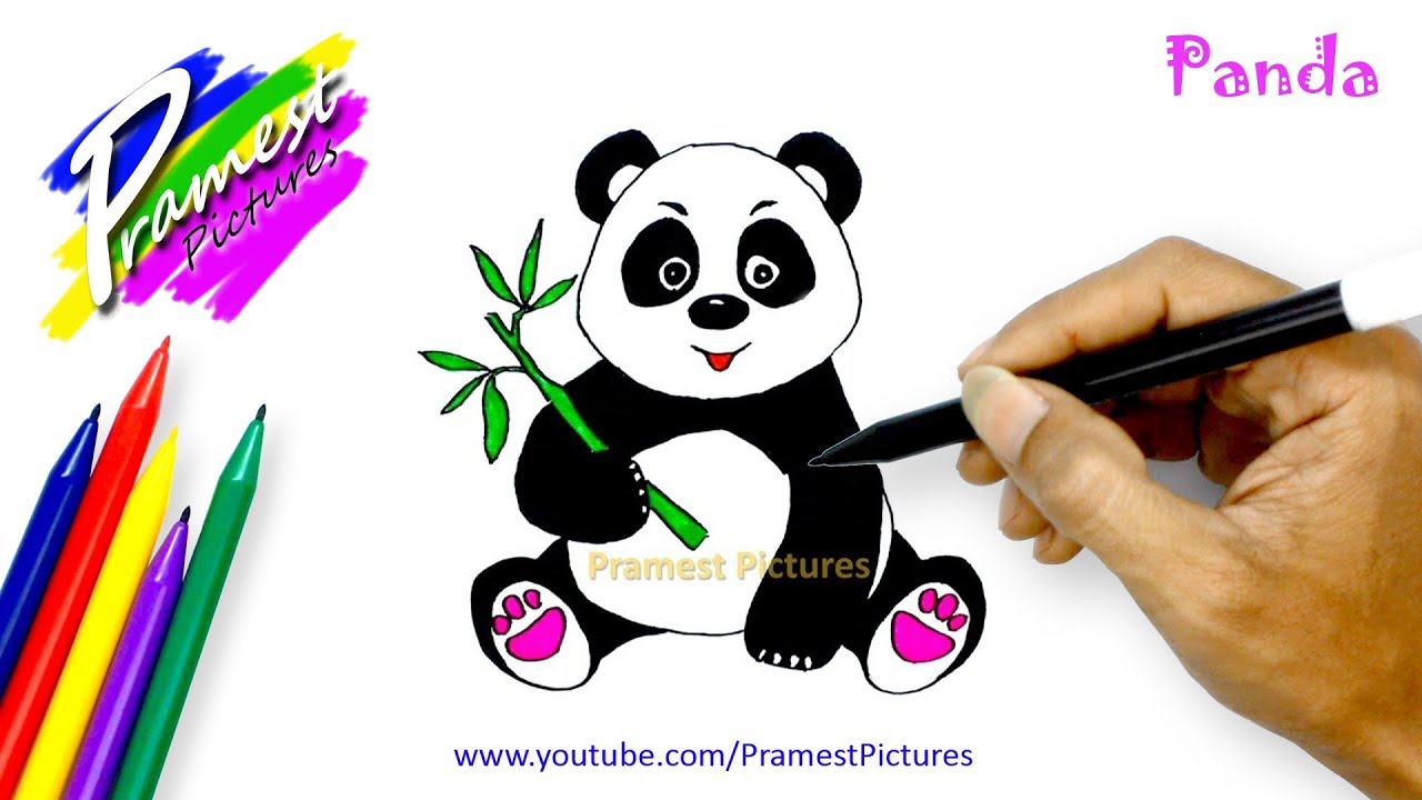 Detail Gambar Mewarnai Panda Nomer 11