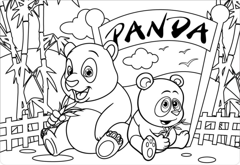 Detail Gambar Mewarnai Panda Nomer 49