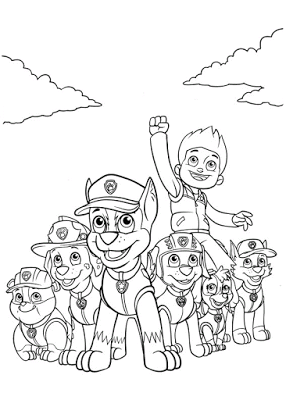 Gambar Mewarnai Paw Patrol - KibrisPDR