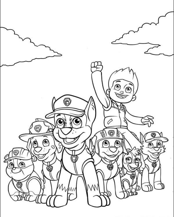 Detail Gambar Mewarnai Paw Patrol Nomer 2