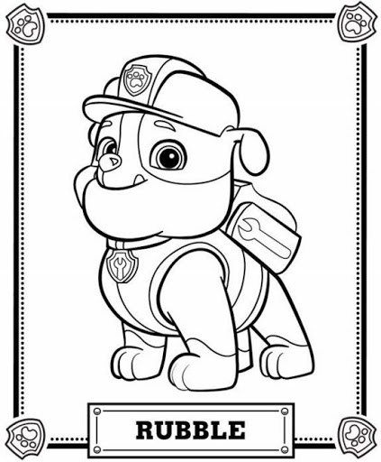 Detail Gambar Mewarnai Paw Patrol Nomer 17