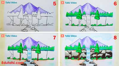 Detail Gambar Mewarnai Pemandangan Air Terjun Nomer 55