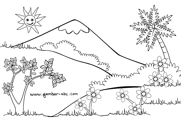 Detail Gambar Mewarnai Pemandangan Desa Nomer 48